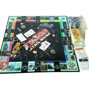 Star Wars MONOPOLY 1996 Limited Collectors Edition Pewter Tokens Brass Coins